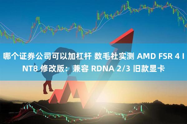 哪个证券公司可以加杠杆 数毛社实测 AMD FSR 4 INT8 修改版：兼容 RDNA 2/3 旧款显卡