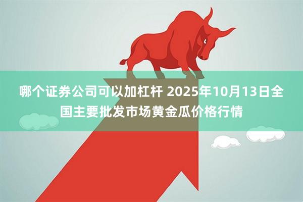 哪个证券公司可以加杠杆 2025年10月13日全国主要批发市场黄金瓜价格行情