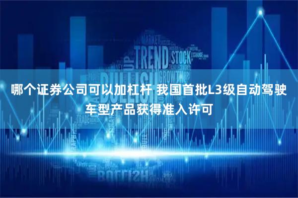 哪个证券公司可以加杠杆 我国首批L3级自动驾驶车型产品获得准入许可